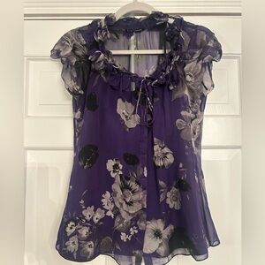Elie Tahari Silk Floral Top